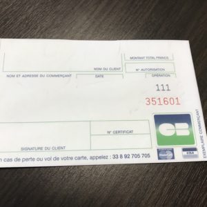 Facturettes Carte Bancaire