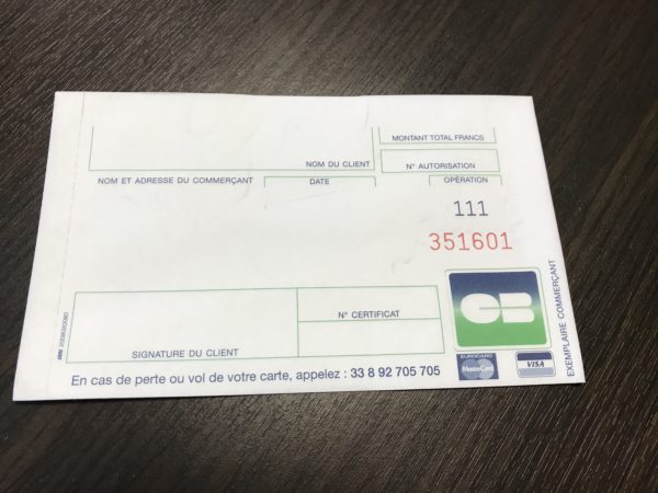 Facturettes Carte Bancaire